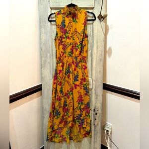 Nanette Lapore High low smocked waist midi dress size 10